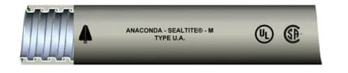 A photo of type UA liquid tight flexible metallic conduit